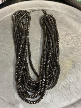 Multi-Strand Gunmetal Necklace - Women Jewelry